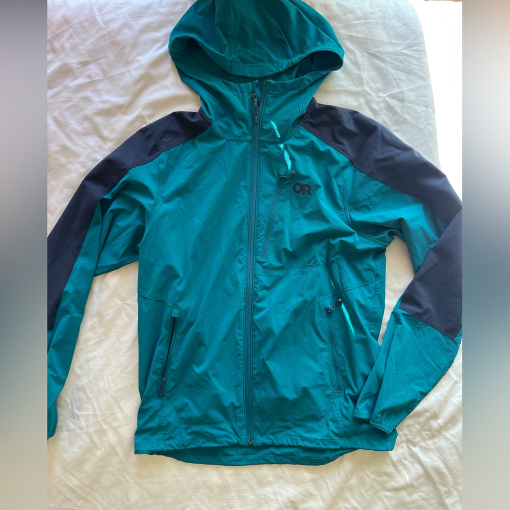 Outdoor Research Mens Ferrosi Hoodie Turquoise Hooded Jacket